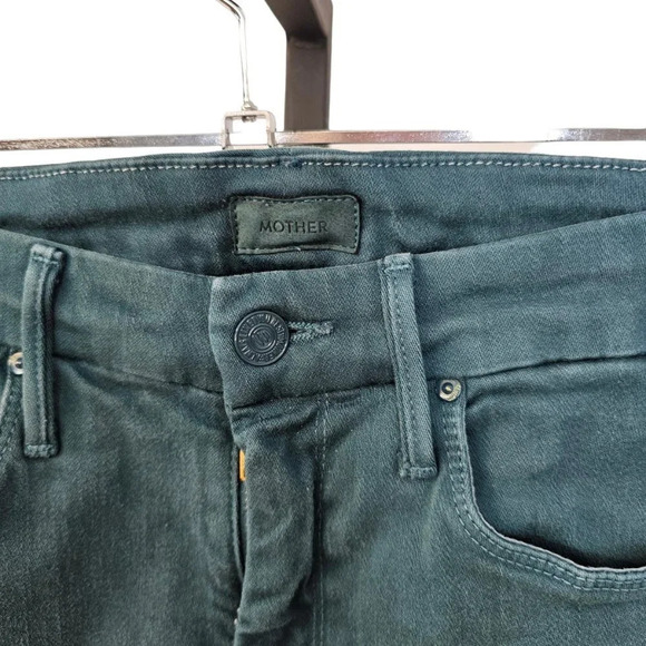Mother Womens High Waisted Looker  Ankle Fray Teal Size 25 - Picture 3 of 11